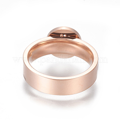 Anillos de dedo de acero inoxidable 304&nbsp;RJEW-F098-03RG