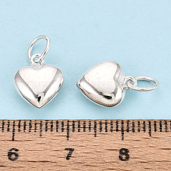 925 стерлингового серебра подвески сердца STER-T008-32S-02