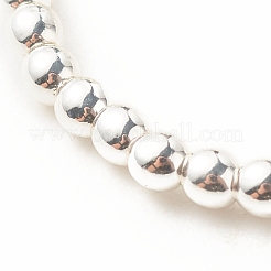 Перстень из бисера из натурального белого нефрита с синтетическим гематитом RJEW-JR00461-02