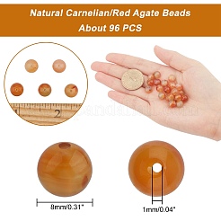 Натуральный красный агат бисер нитей&nbsp;G-AR0003-48