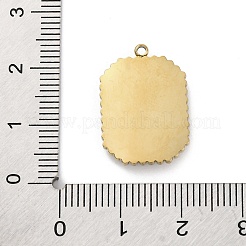 Подвески из настоящей 304 нержавеющей стали с покрытием из 14-каратного золота&nbsp;STAS-R005-10G-03