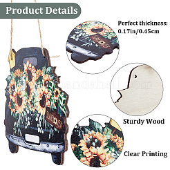 Деревянные подвесные настенные украшения&nbsp;HJEW-WH0001-06B