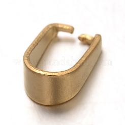 イオンプレーティング(IP) 304 ステンレススチール スナップオンベイル  ゴールドカラー  9x4x6mm  ピン：0.6mm&nbsp;STAS-F074-03G