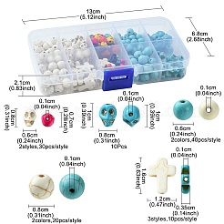 10 стиль синтетических бирюзовых бусин G-FS0005-75