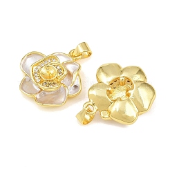 Ciondoli a spilla in ottone con micro zirconi cubici trasparenti&nbsp;KK-CBA6A75-52D-G