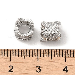 Стойки обшивки латунь кубического циркония европейский шариков KK-K349-08P