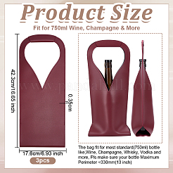 Borsa per vino portatile in pelle PU&nbsp;DIY-WH0899-633C-1