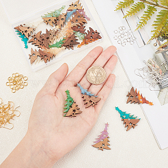 DIY Holz baumeln Ohrring machen Kits&nbsp;DIY-OC0006-37