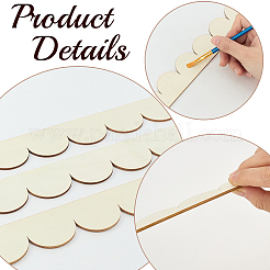 Autocollant en bois pour panneau de chambre de bébé&nbsp;AJEW-GF0013-87