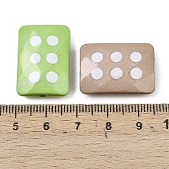 Непрозрачные печатные бусы акриловые OACR-G055-05