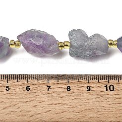 Brins de perles d'améthyste naturelle brute électroplaquée&nbsp;G-Z131-J02-11