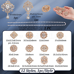 Наборы для самостоятельного изготовления броши из хрустального сплава со стразами&nbsp;DIY-GA0008-43