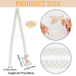 1 Stück geflochtener Stretch-Kettengürtel aus Acrylperlen&nbsp;AJEW-CP0008-12A