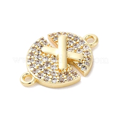 Подвески-соединители из латуни с микро-паве и прозрачными фианитами&nbsp;LS-KK-K406-01A-G