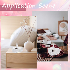 Сердечки стеклянные пластины для украшений для ожерелья&nbsp;ODIS-WH20002-05A