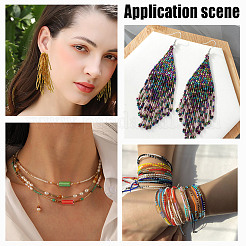 288 г наборы стеклянных бусин 24 стиля&nbsp;SEED-GO0001-08