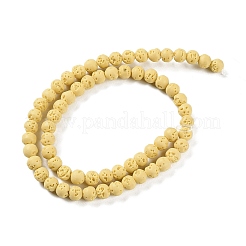 Brins de perles teintées en pierre de lave synthétique&nbsp;G-H311-08A-05