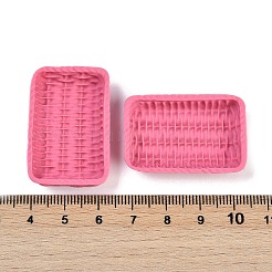 Cabochon in resina a forma di cestino in rattan&nbsp;RESI-Q014-07A