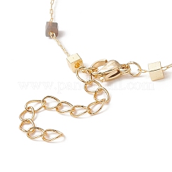 Изготовление браслета из латунных кубических звеньев&nbsp;AJEW-JB01150-14