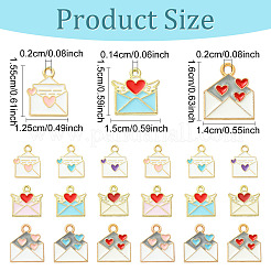 18шт 9 цвета сплава эмалевые подвески&nbsp;ENAM-YW0008-52