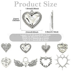40 pièces 8 styles pendentifs en alliage de style tibétain&nbsp;FIND-CJ0005-94