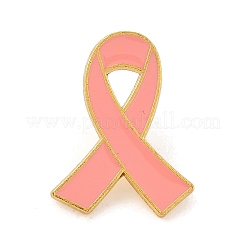 Эмалированная булавка с розовой лентой для информирования о раке молочной железы&nbsp;LS-JEWB-C014-01G