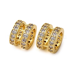 Латунные микро проложить кубического циркония бусы KK-F911-12G