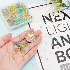 5 пакетик прозрачных матовых стеклянных бусин GLAA-HY0001-36B