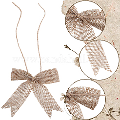 Рождественский бант из полиэстера для украшения подарочной коробки&nbsp;AJEW-WH20033-136A