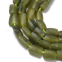 Нити натуральных бусин из афганского зеленого нефрита&nbsp;G-K365-G02-01