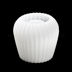 Полосатая круглая чашка для свечи с крышкой DIY-G094-06B