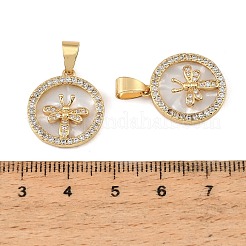 Messing micro pave klare zirkonia anhänger&nbsp;CU-CBA9175-28G