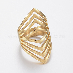 Ионное покрытие (ip) 304 нержавеющая сталь широкие кольца для пальцев&nbsp;RJEW-H125-17G-18mm