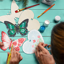 Набор для самостоятельного изготовления деревянных подвесок в виде сердца и бабочки DIY-NB0010-97