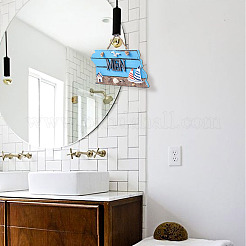 2шт 2 стильных подвесных пластины из МДФ в средиземноморском стиле&nbsp;HJEW-CF0001-08