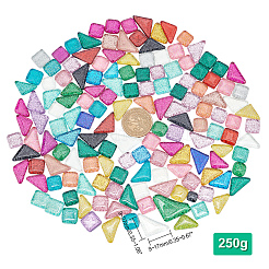 250 г смешанной формы с блестками в виде мозаичных плиток из стекла в виде кабошонов DIY-GA0003-68