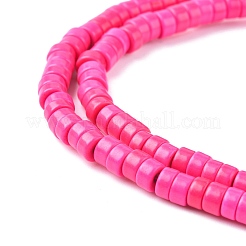 Синтетических нитей бирюзовые бусы&nbsp;TURQ-G110-4x2mm-04