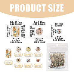 140 Stück 7 Stile Glasperlen-Sets&nbsp;SEED-TAD0001-03