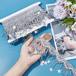 4.5 м блестящей полиэстеровой кружевной отделки с кисточками OCOR-NB0001-68B