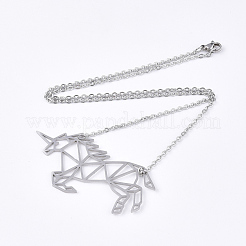 Не тускнеющие подвески из нержавеющей стали 201 NJEW-T009-JN035-1-40