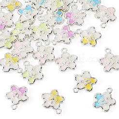 30 pièces pendentifs en alliage de 5 couleurs avec strass&nbsp;RB-TA0001-37