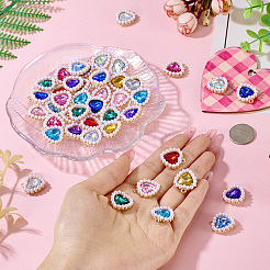 44шт 11 цвета подвески из сплава со стразами ALRI-TA0001-27