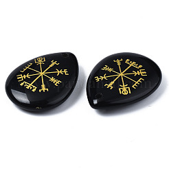 Натуральный черный камень подвески&nbsp;G-T122-72A