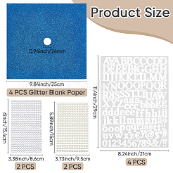 Quadratische EVA-Glitzer-Aufkleber-Sets für Abschlusskappen&nbsp;DIY-CP0011-31B