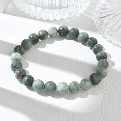 Natürliche Jade-Rundperlen-Stretcharmbänder&nbsp;GG-CBA12F1-02A-03