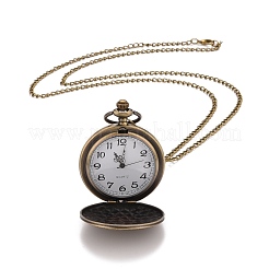 Retro-Legierung flach rund mit Taschenuhren Dreieck Anhänger&nbsp;WACH-I012-07