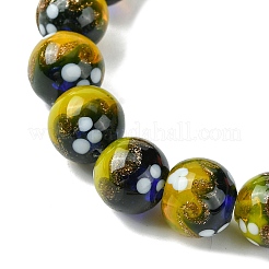 Fili di perline murano con sabbia oro fatto a mano&nbsp;LAMP-A003-03B