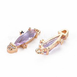 Покрытие стойки латунь микропаве прозрачные подвески из кубического циркония&nbsp;KK-T060-63D-RS