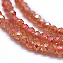 Стеклянные бусины с гальваническим покрытием &nbsp;GLAA-F079-A-FR18