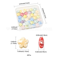 40шт фарфоровые бусины ручной работы PORC-FS0001-27